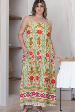 Tiff Maxi Dress - Adjustable Strap Sun Dress in Sunkissed Print><noscript><img width=