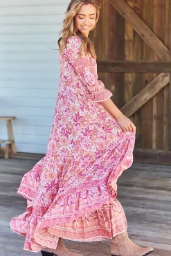 Tillie Maxi Dress - Relaxed Style with V Neckline Dress in Leena Print><noscript><img width=
