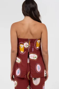 Yonder Top - Strapless or Spahetti Strap Open Back Top in Tamrin Print><noscript><img width=